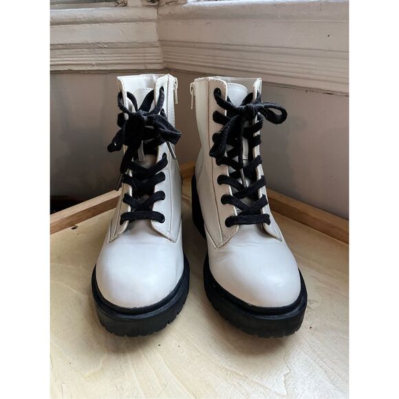 Off White Combat Boots Size 7 - Picture 2 of 7